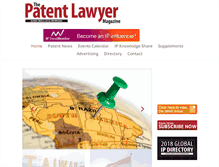 Tablet Screenshot of patentlawyermagazine.com